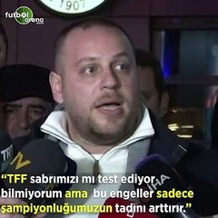 Alper Pirsen: "TFF sabrımızı mı test ediyor bilmiyorum ama bu engeller sadece şampiyonluğumuzun tadını arttırır"