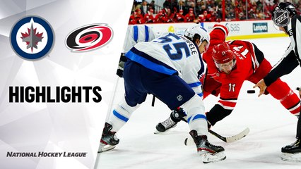NHL Highlights | Hurricanes @ Jets 1/21/20