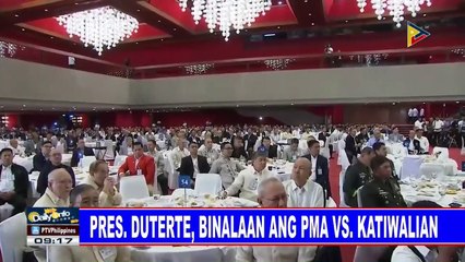 Pres. #Duterte, binalaan ang PMA vs katiwalian
