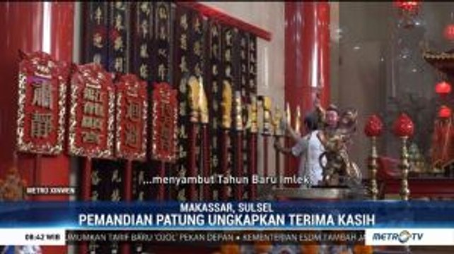 Jelang Imlek, Klenteng Xian Ma Makassar Gelar Bersih-Bersih