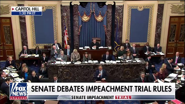 Schiff, on floor at Senate impeachment trial, quietly fumes at Trump lawyers' allegations