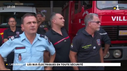 Les dispositifs de sécurité des nouveaux bus électriques présentés aux pompiers