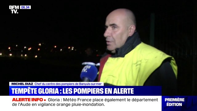 Tempête Gloria: les pompiers des Pyrénées-Orientales en alerte
