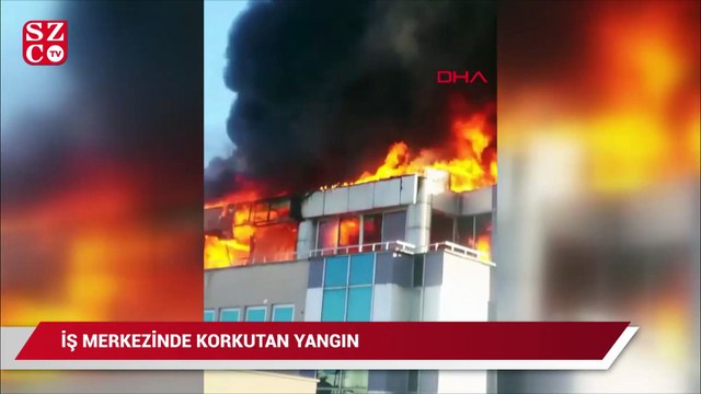 Antalya'da iş merkezinde korkutan yangın
