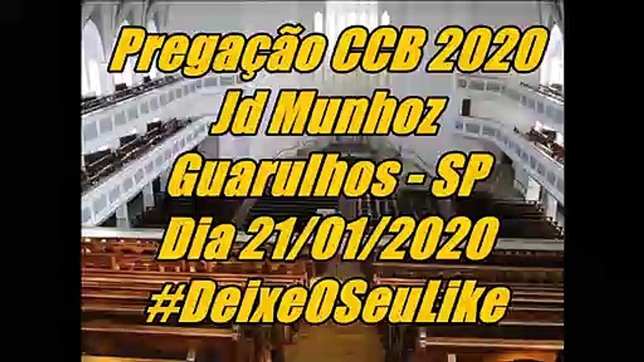 Pregação CCB 2020 Livro II Reis Cap 6 - Dia 21/01/2020 - Jd Munhoz - Guarulhos - SP