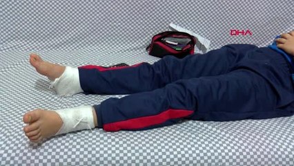 Afyonkarahisar karla oynarken vücudunda yanık oluşan mirzah, taburcu oldu