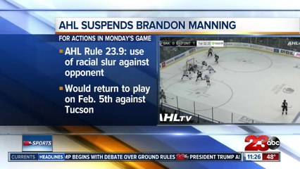 AHL suspends Condors' Brandon Manning for five games