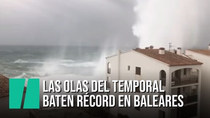 El oleaje provocado por la borrasca 'Gloria' bate récord en Baleares