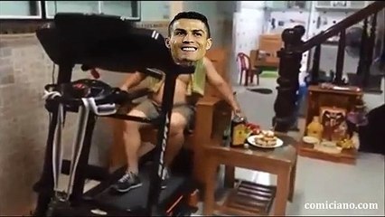 Ronaldo after he scores the goal  number 700
