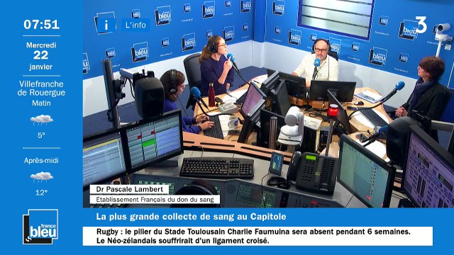 La plus grande collecte de dons de sang en France démarre à Toulouse, ce mercredi 22 janvier.