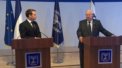 Depuis Israël, déclaration du Président Emmanuel Macron et du Président Reuven Rivlin.