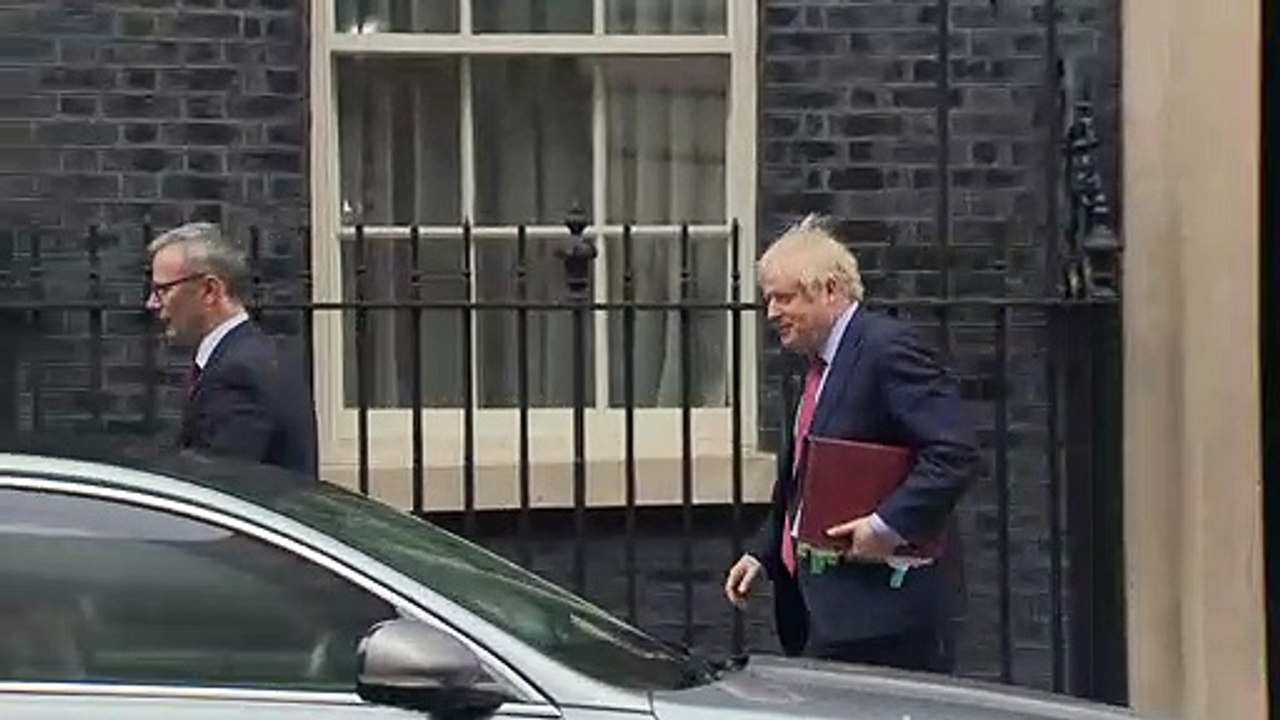 Boris Johnson departs Downing Street for PMQs