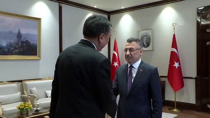 Cumhurbaşkanı Yardımcısı Oktay, Kırgızistan Büyükelçisi Ömüraliyev'i kabul etti