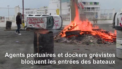 A Marseille, opération "port mort" contre la réforme des retraites