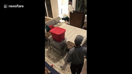 Relationship goals! Timelapse shows US couple build 'fort' together in adorable annual New Year's Eve tradition