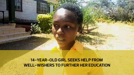14-year-old girl seeks help from well-wishers to further her education