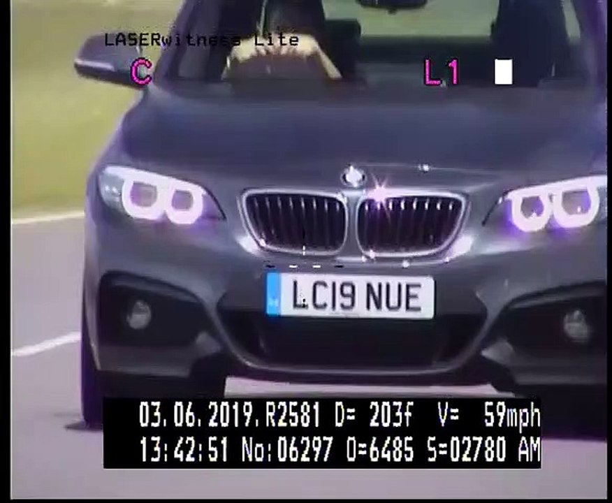 Speeding driver caught