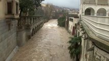 El río Tordera deja incomunicadas varias localidades de Gerona