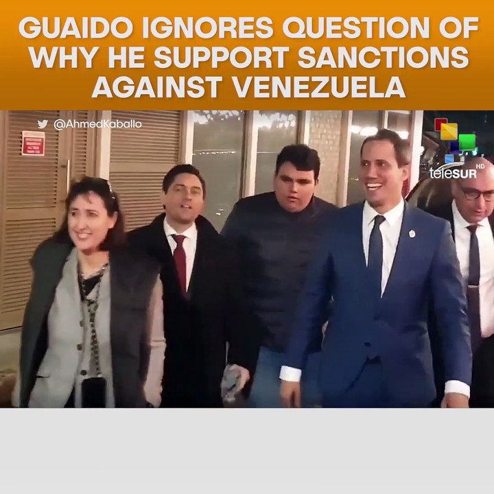 Guaido Ignores Question Of Why He Support Sanctions