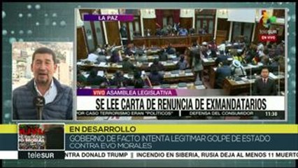 Bolivia: Asamblea Legislativa acepta renuncia de Evo Morales