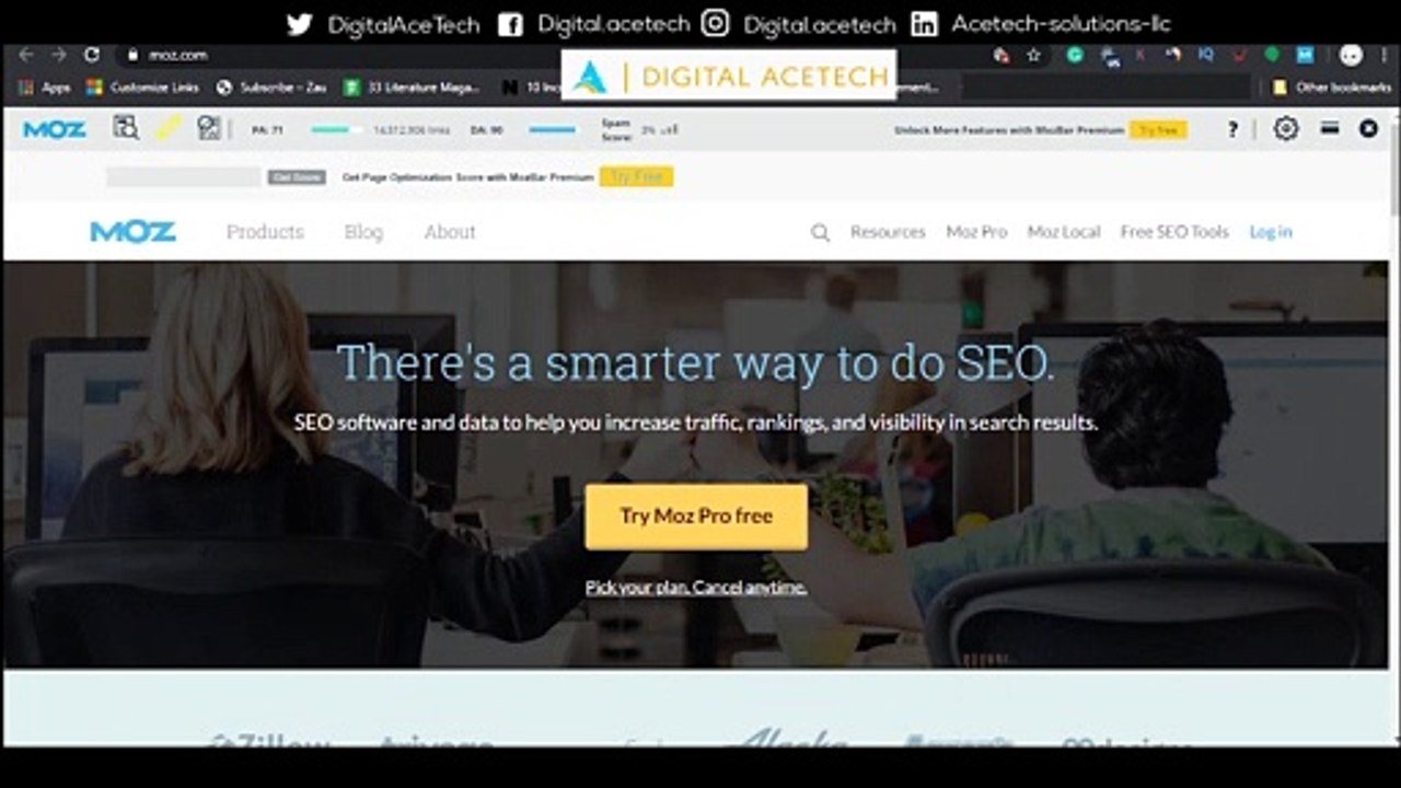 How to check your  domain authority and page authority for  FREE | Mozbar