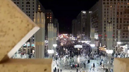 Masjid Nabawi Video _ Beautiful Night View _ Roof Top View