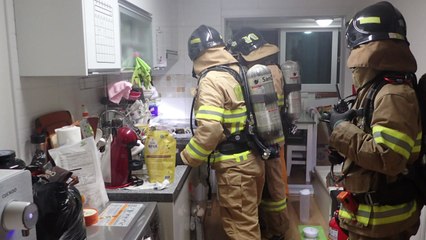 부산 아파트 주방 화재...고양이가 인덕션 작동 추정 / YTN