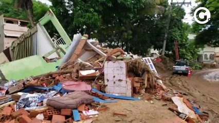 Chuva causa destruição na região Sul do Estado
