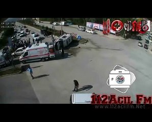 AMBULANS KAZASI MOBESE KAMERALARINA TAKILDI