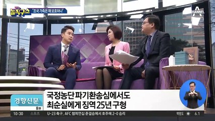 [핫플]최서원 “왜 조국 가족만 보호하나” 억울함 호소