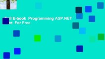 Full E-book  Programming ASP.NET Core  For Free