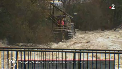 Tempête Gloria. Pyrénées-Orientales et l’Aude en vigilance rouge inondations: Les images de la nuit