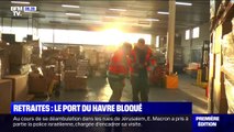 Retraites: le port du Havre bloqué par des manifestants