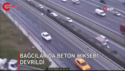 Beton mikseri kazası kamerada