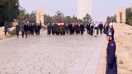 Kuveyt Ulusal Meclis Başkanı Marzuk Ali El Ganim Anıtkabir'i ziyaret etti