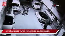 Beyoğlu'nda el yapımı patlayıcı ile saldırı anları kamerada