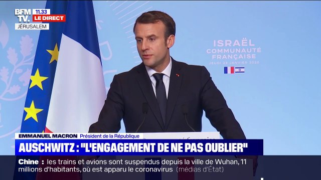 Emmanuel Macron: L'antisémitisme ne doit pas être uniquement le problème des juifs, c'est d'abord le problème de la République