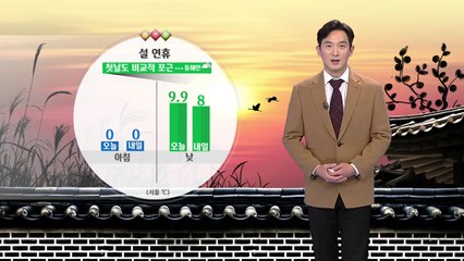 [날씨] 설 연휴 첫날도 비교적 포근...동해안 비 / YTN