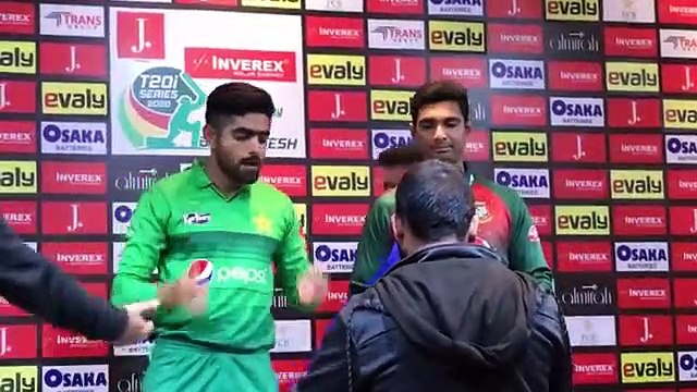 Pakistan and Bangladesh captain with T 20 Trophy unveiling