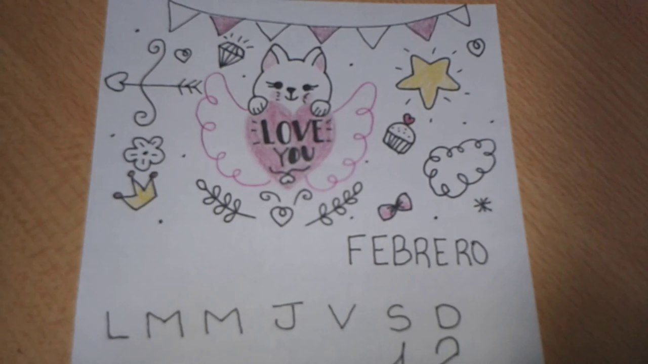 Bullet Journal, Planner, Agenda o Libreta de Apuntes. CALENDARIO FEBRERO 2020 - Doodlea Conmigo!!