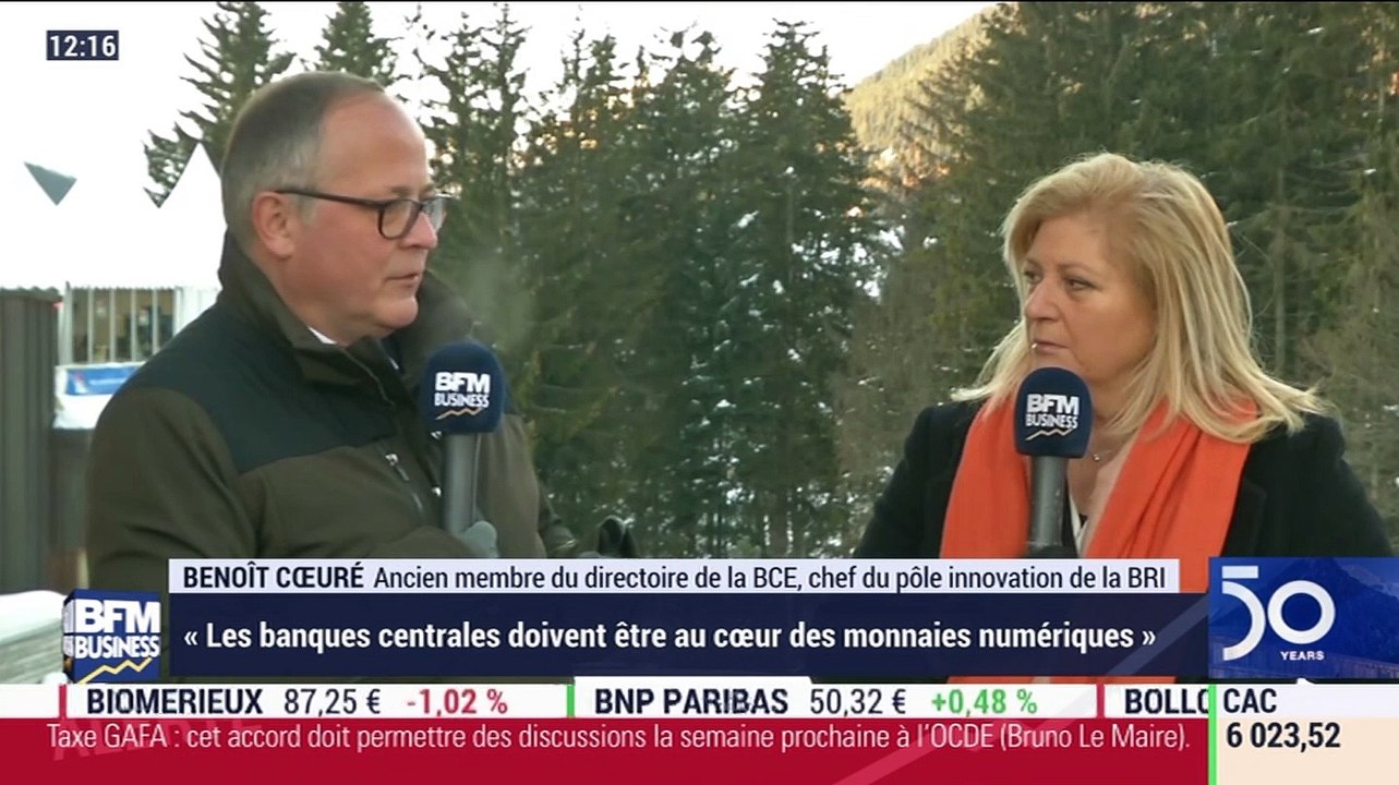 Benoît Cœuré (BRI): "Les banques centrales doivent être au cœur des monnaies numériques" - 23/01