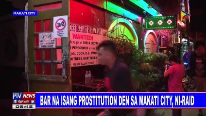Bar na isang prostitution den sa Makati City, ni-raid