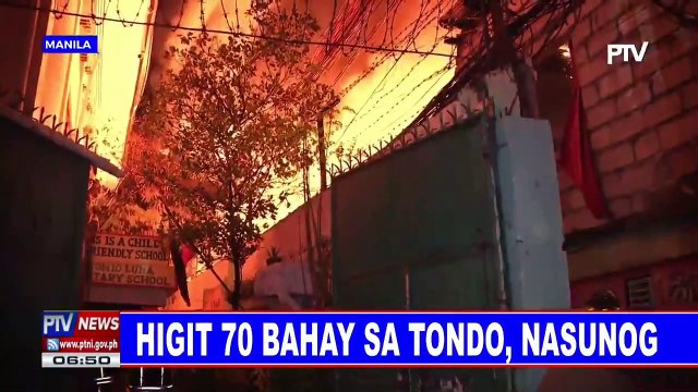 Higit 70 bahay sa Tondo, nasunog