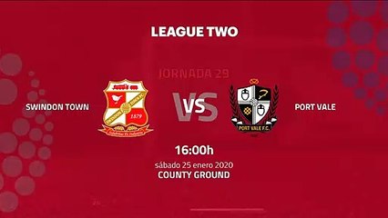 Previa partido entre Swindon Town y Port Vale Jornada 29 League Two