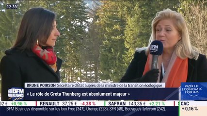 Brune Poirson (Ministère de la Transition énergétique): "Le rôle de Greta Thunberg est absolument important" - 23/01