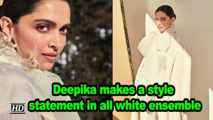 Deepika Padukone makes a style statement in all white ensemble