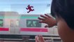 Japanese boy makes ninja paper cut-out ‘run’ on train window