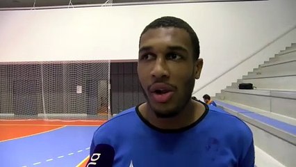 Brice Salignat arrière gauche du Martigues Handball avant la reprise