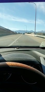 Car Bounces off Safety Rails Before Leaving Road