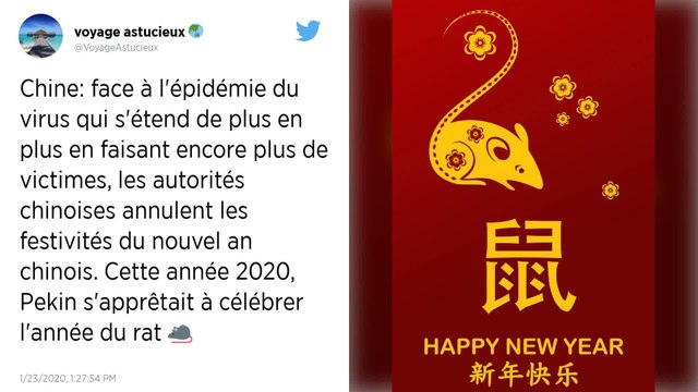 Virus en Chine. Pékin annule les festivités du Nouvel an chinois et ferme la Cité interdite